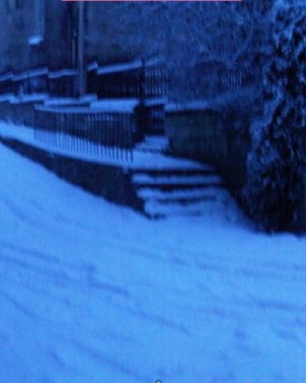 2002 Stonebow House back lane, unbelievably a tour bus backed down here